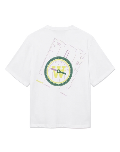 Wood Wood - WWLiam Compass T-shirt - Bright White